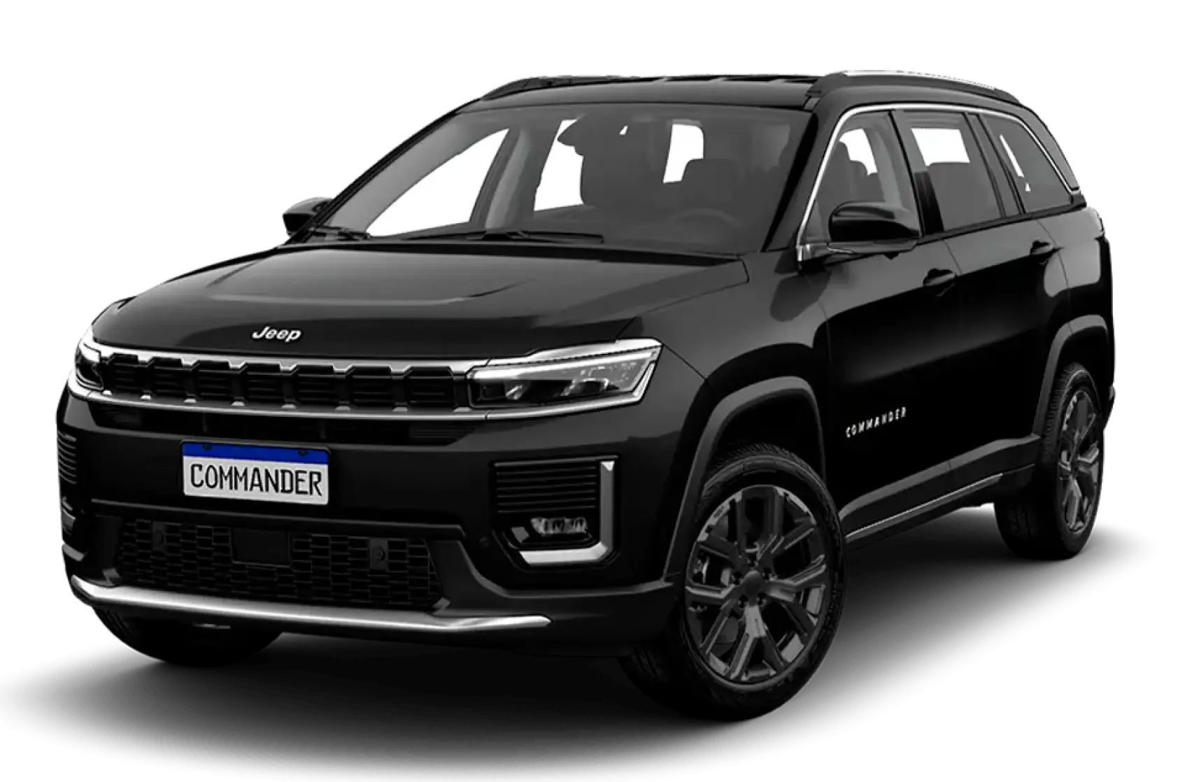 Jeep Commander preto, um dos modelos foco da Stellantek